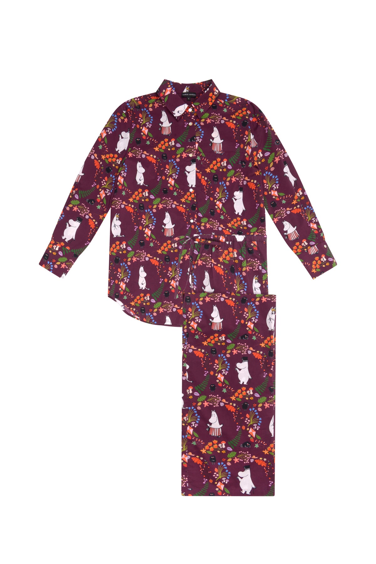 Karen Mabon x Moomin® Organic Cotton Pyjamas | Burgundy