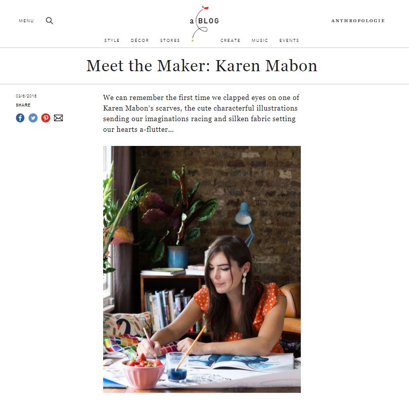 Anthropologie: Meet the Maker: Karen Mabon