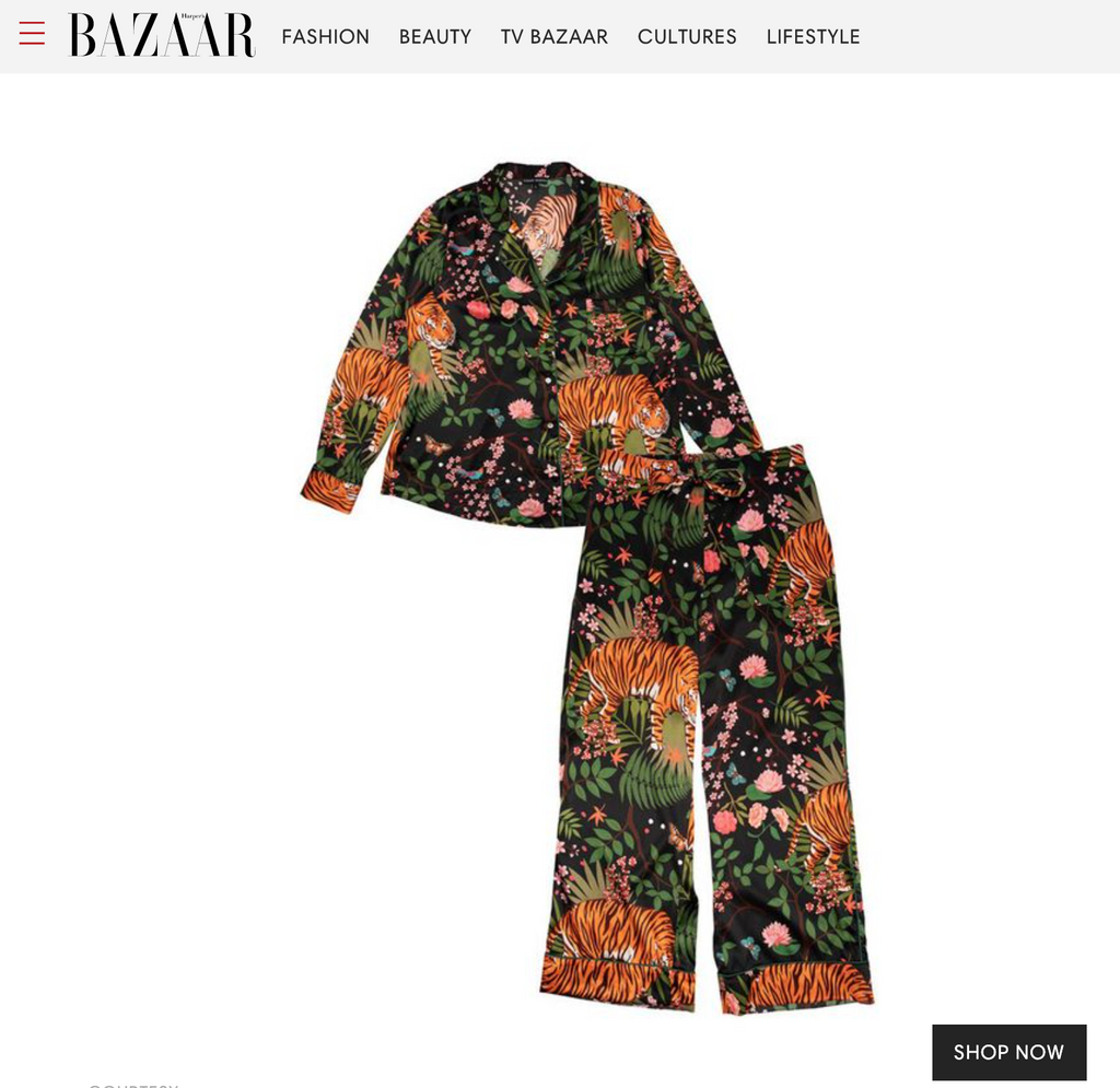 Harpers Bazaar Italy: The Silk Pajamas for Autumn Winter 2020/2021