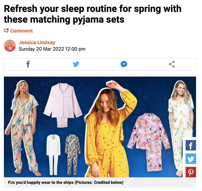 Metro: Refresh your sleep routine for spring with these matching pyjama sets