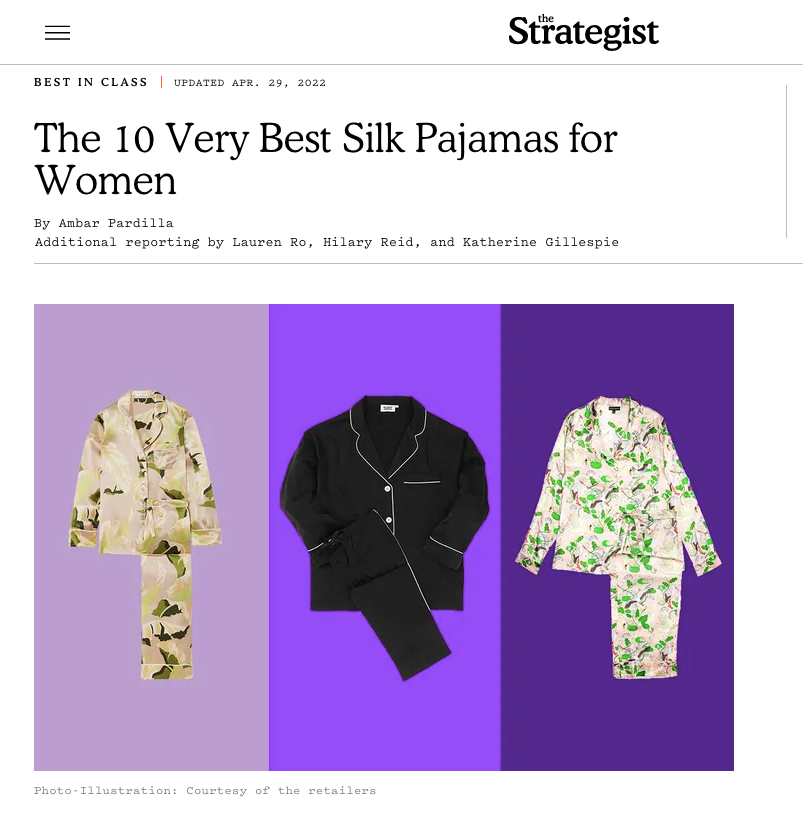 The Strategist: 10 Very Best Silk Pajamas for Women