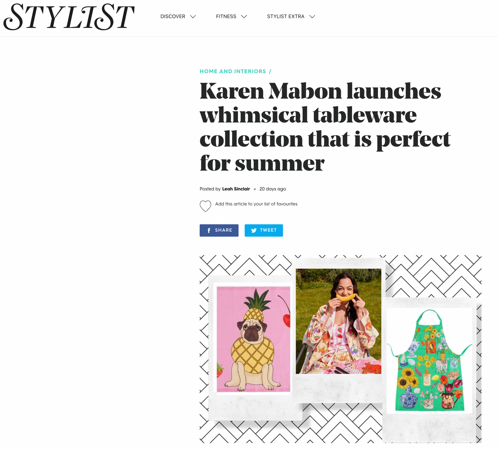 Stylist: Karen Mabon launches whimsical tableware collection that is perfect for summer