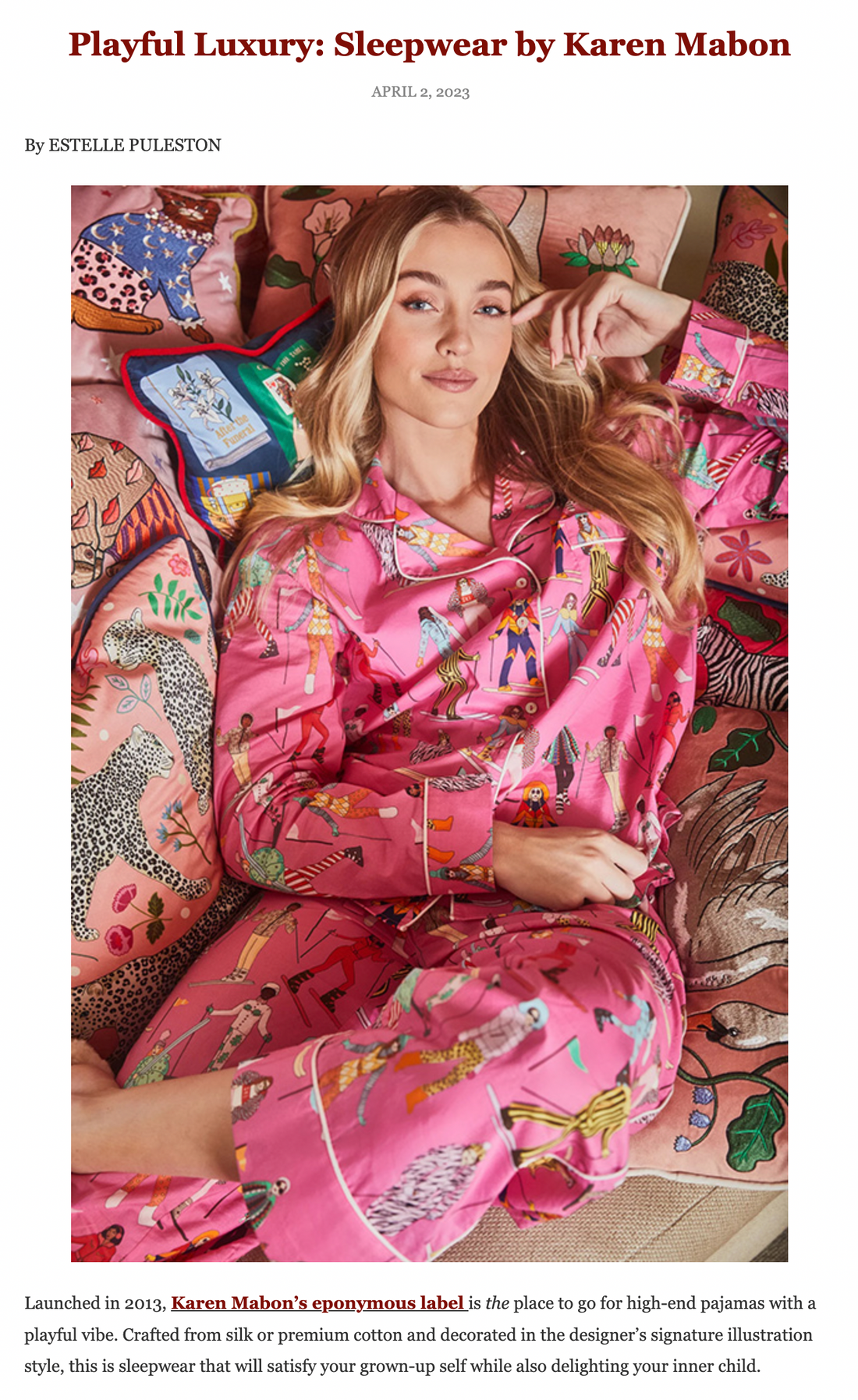 Lingerie Briefs: Playful Luxury, Sleepwear by Karen Mabon