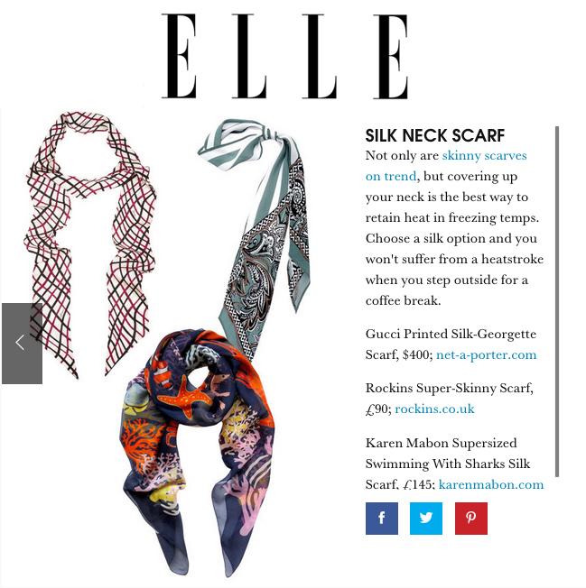 ELLE: Silk Neck Scarf