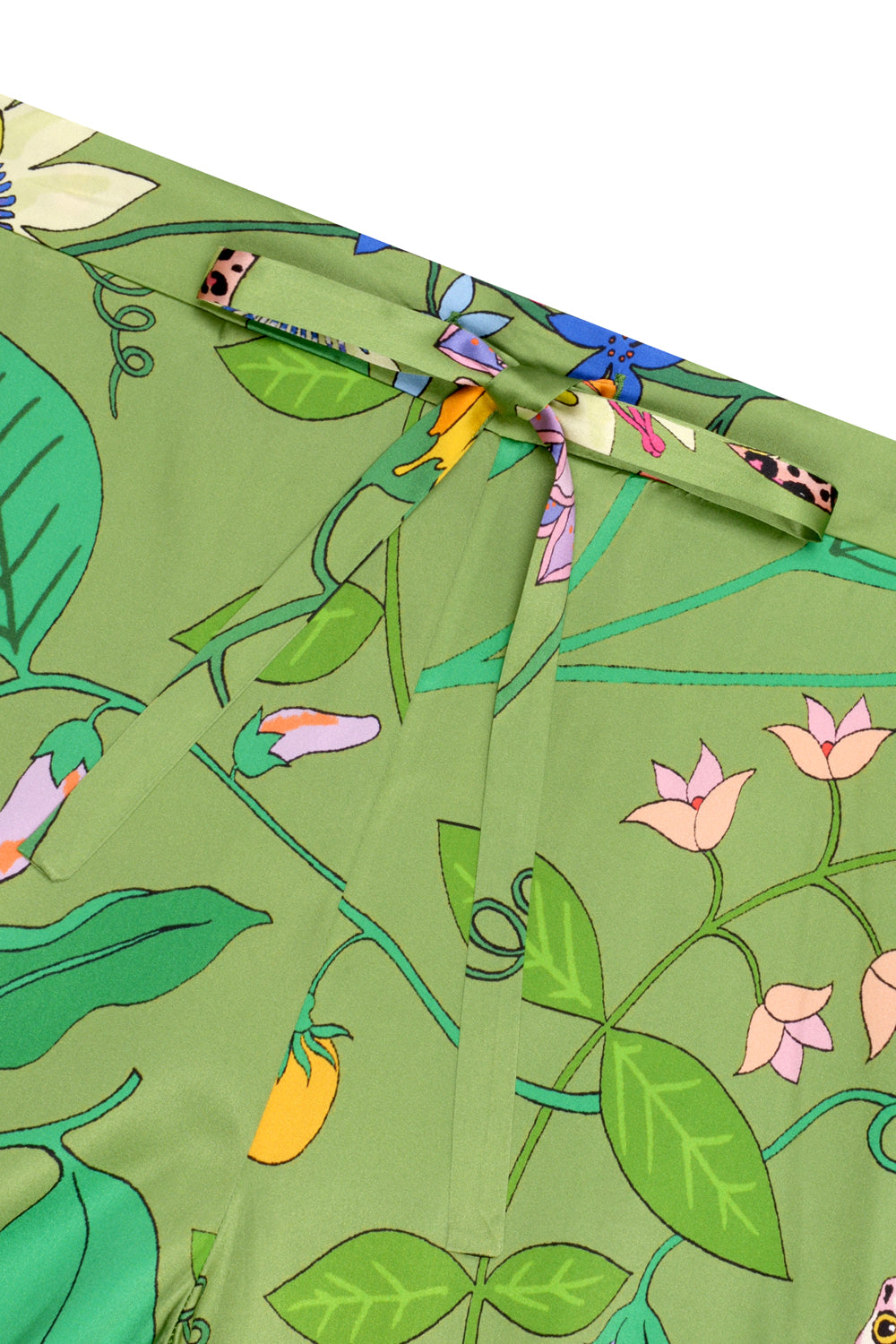 Wild Creatures Silk Pyjama Set | Green