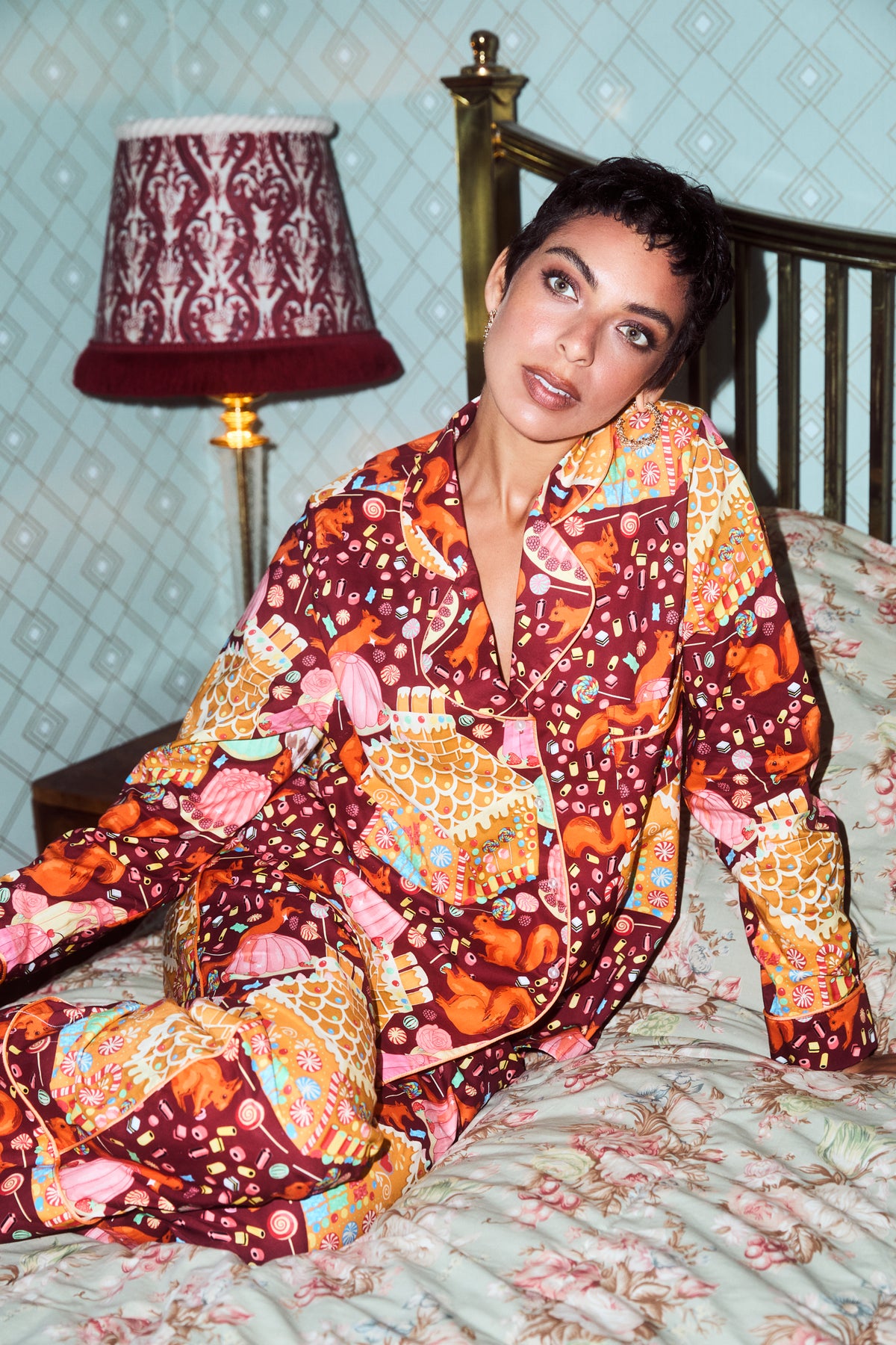 Sweet as a Nut Gingerbread Christmas Cotton Pyjama Set