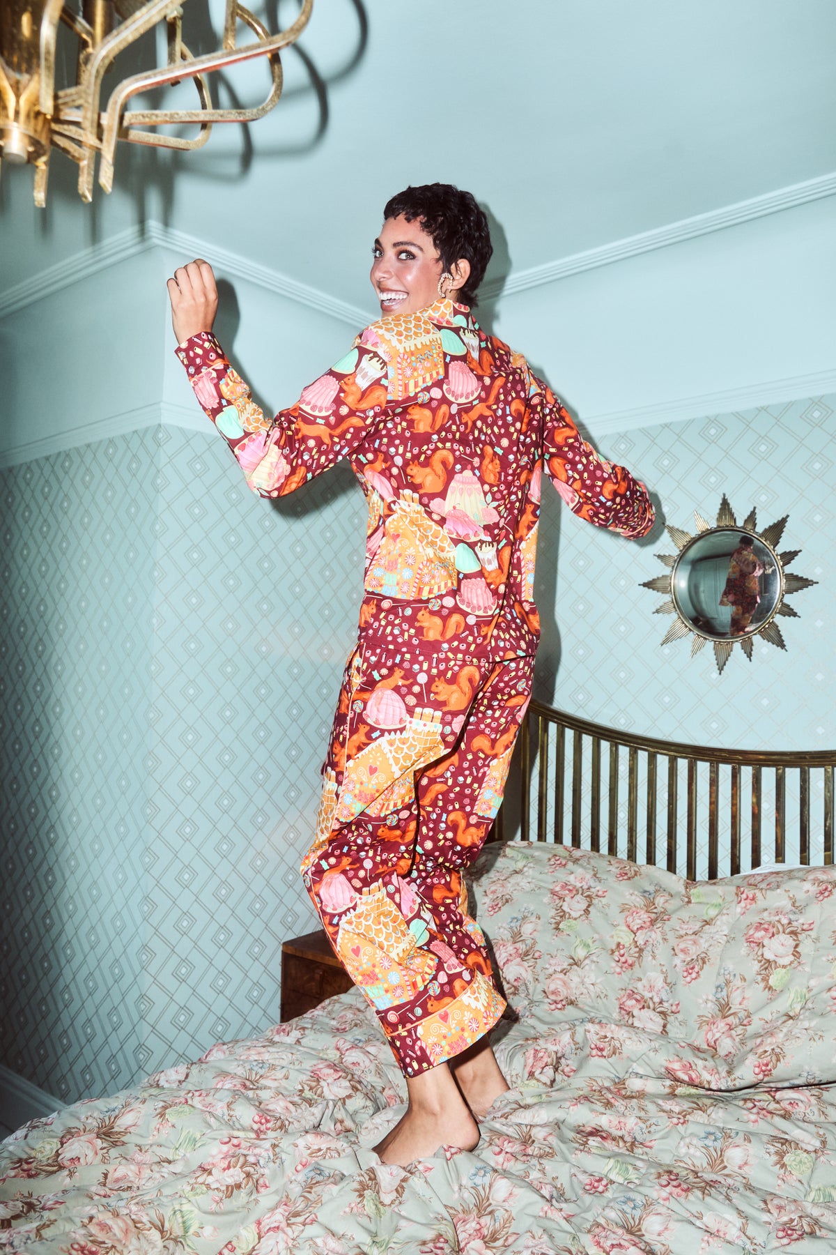 Sweet as a Nut Gingerbread Christmas Cotton Pyjama Set