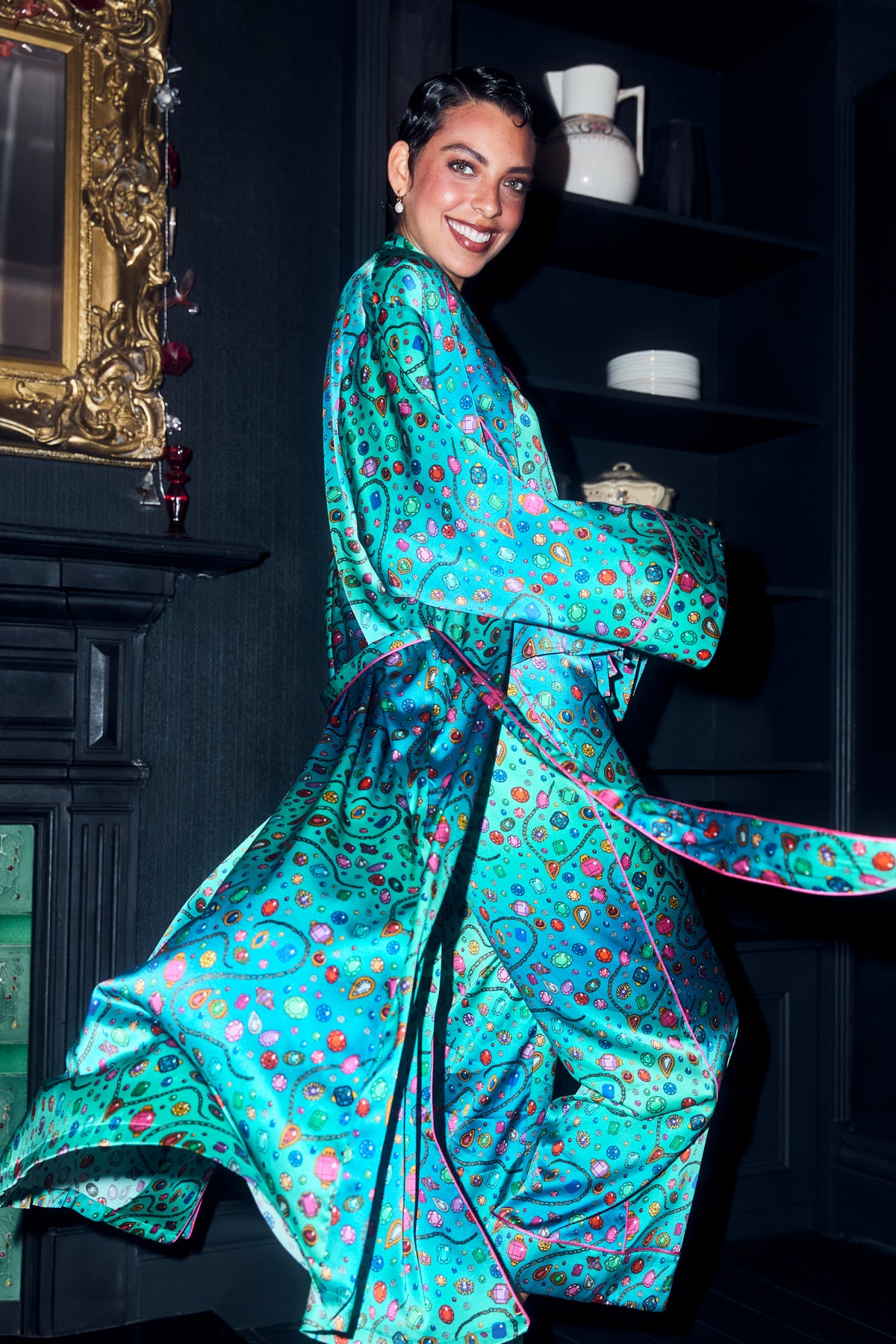 Bejewelled | Karen Mabon X Dinny Hall Silk Robe