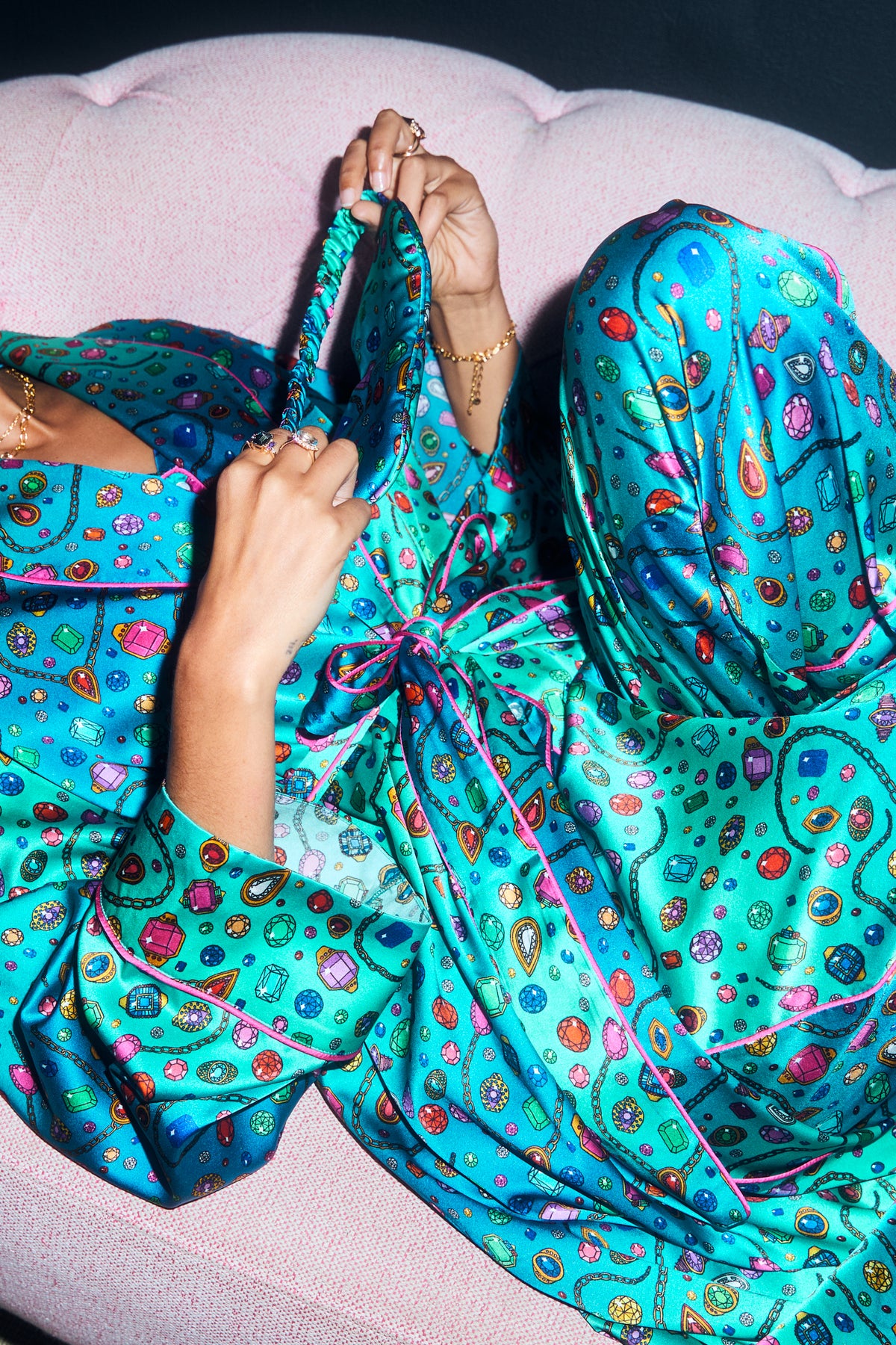 Bejewelled | Karen Mabon X Dinny Hall Silk Robe