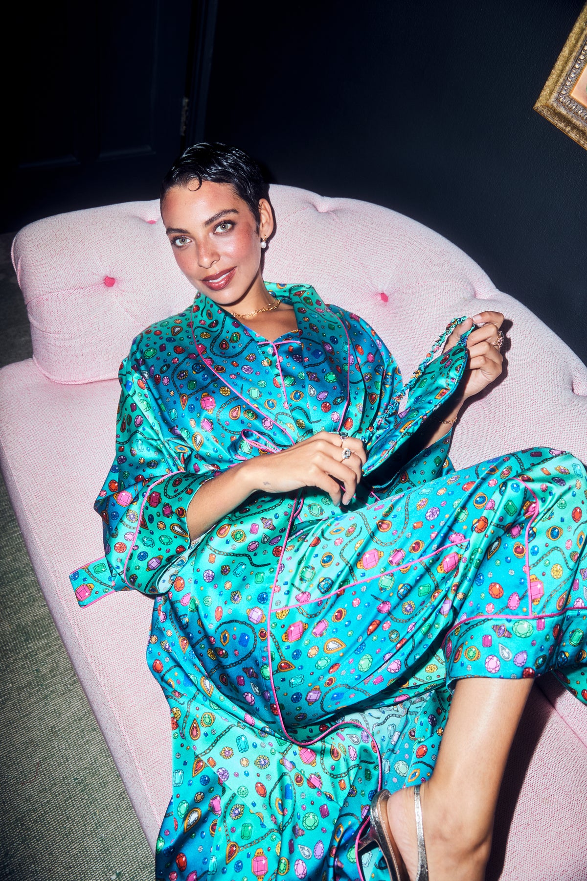 Bejewelled | Karen Mabon X Dinny Hall Silk Robe