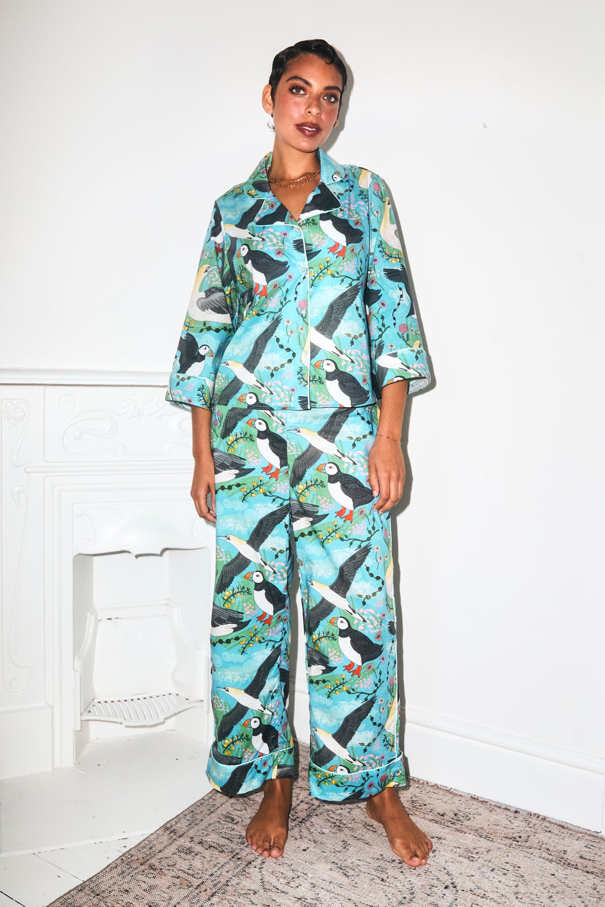 Cliff Edge Puffin Cotton Pyjama Set