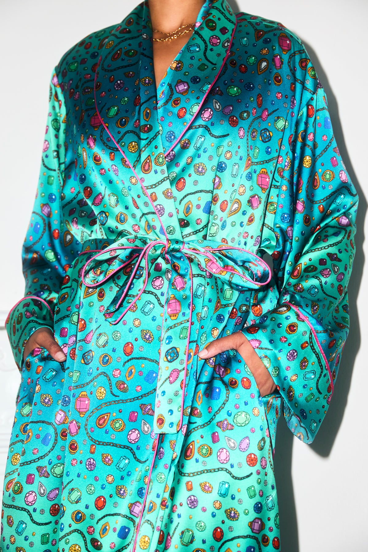 Bejewelled | Karen Mabon X Dinny Hall Silk Robe