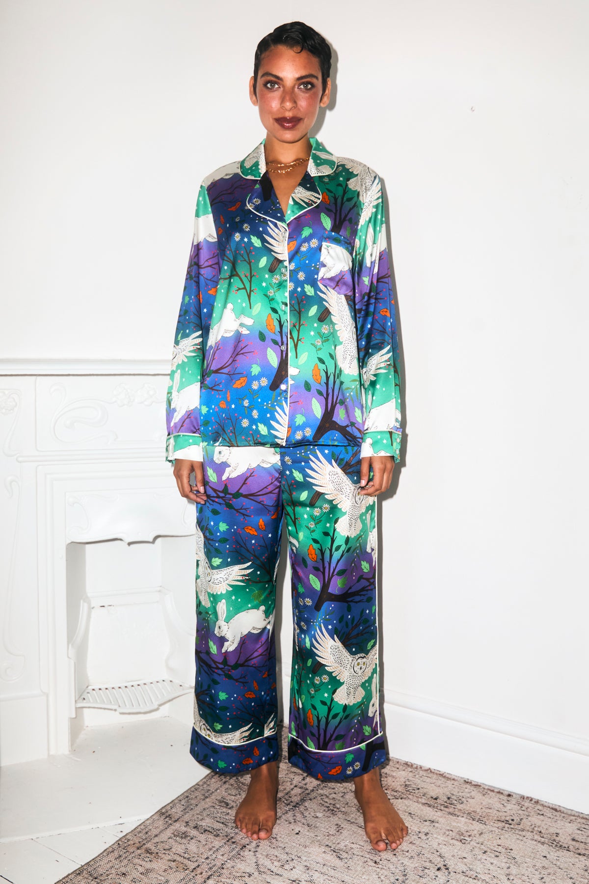 Northern Lights Silk Pyjama Set