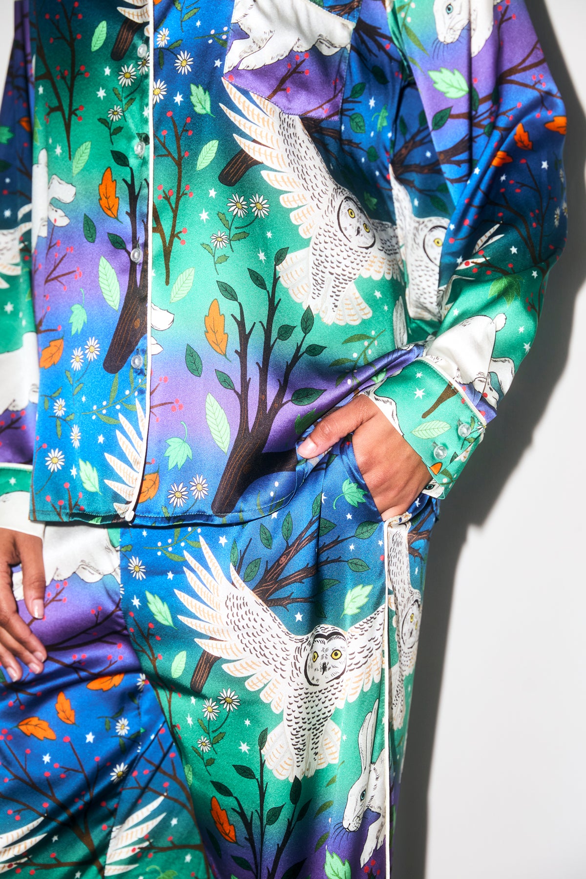Northern Lights Silk Pyjama Set
