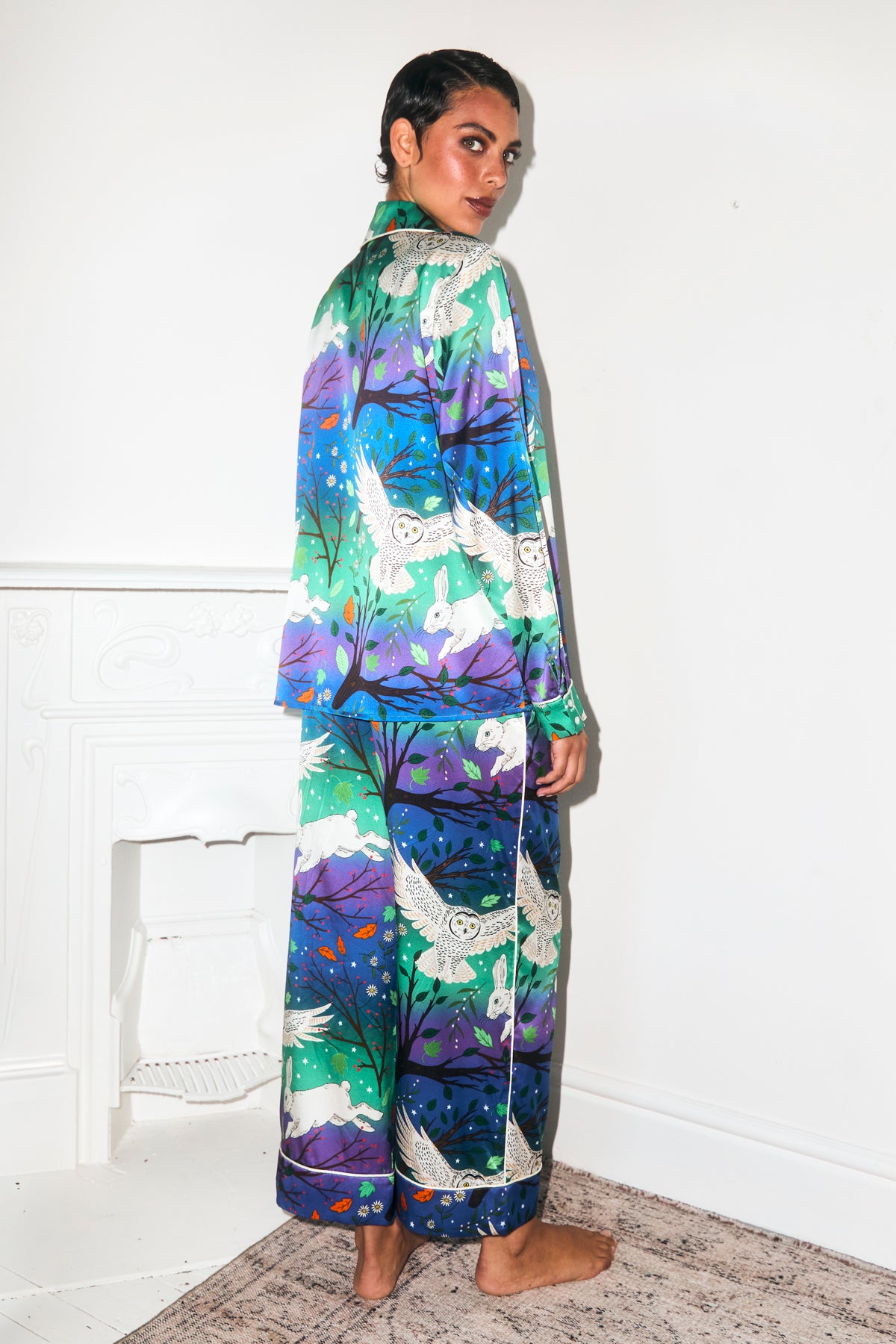 Northern Lights Silk Pyjama Set