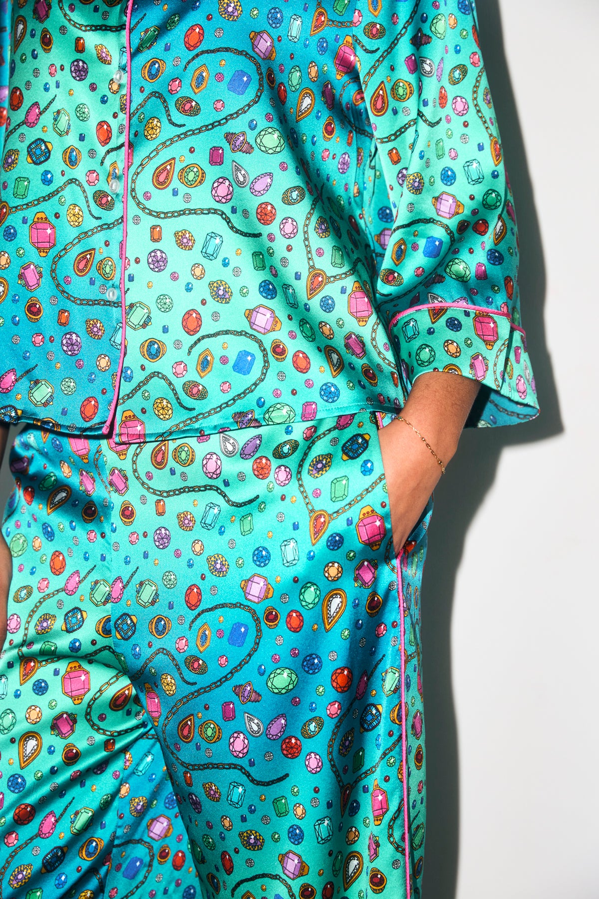 Bejewelled | Karen Mabon X Dinny Hall Silk Pyjama Set