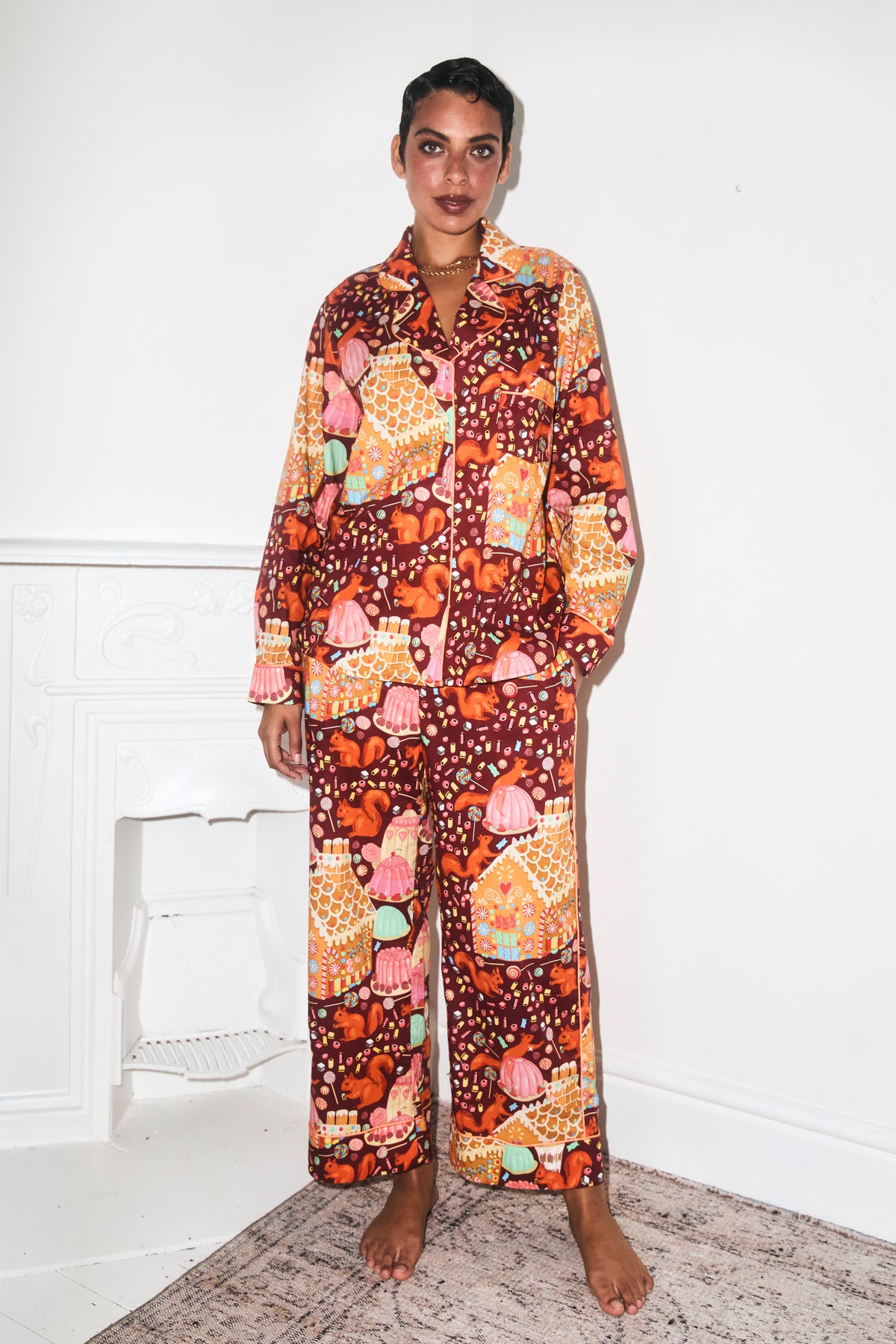 Sweet as a Nut Gingerbread Christmas Cotton Pyjama Set