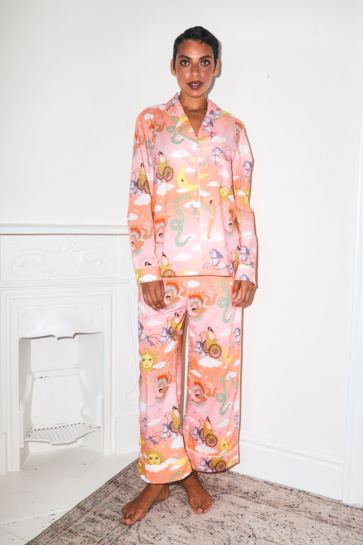 Greek Mythology Sunset Cotton Pyjama Set