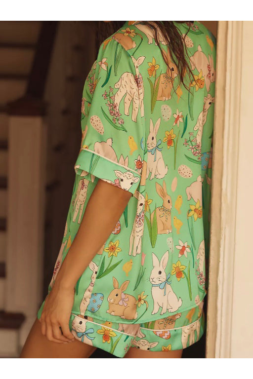 Easter Short Sleeve Satin Pyjama Set (BF AW25)
