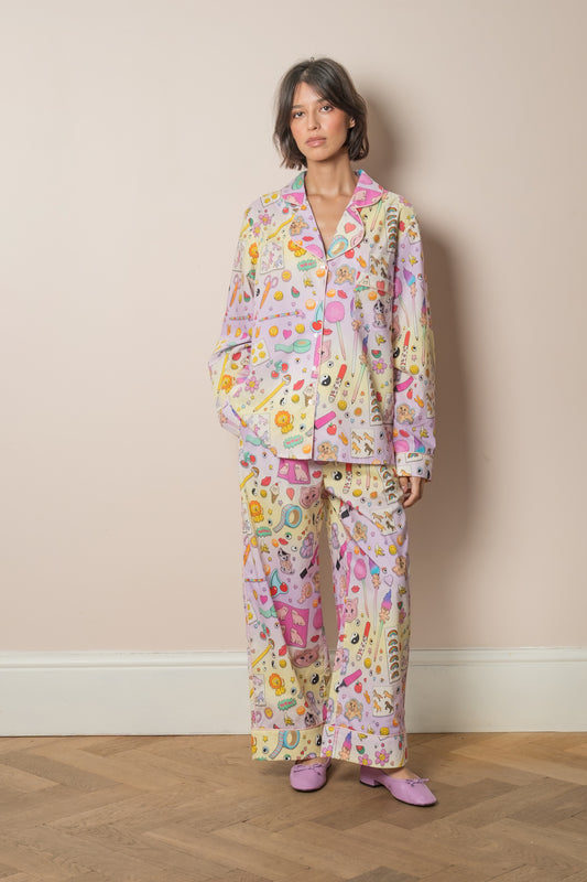 Women's Organic Cotton Pyjama Set | Stationery