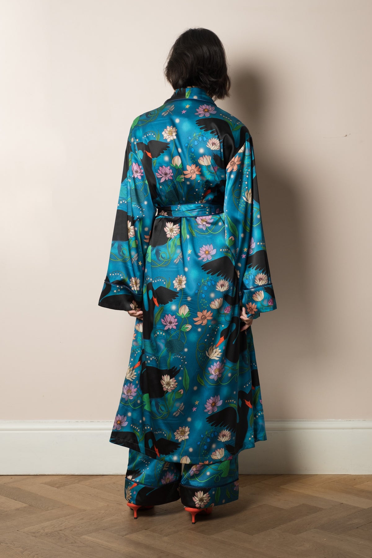 Silk Dressing Gown | Black Swan