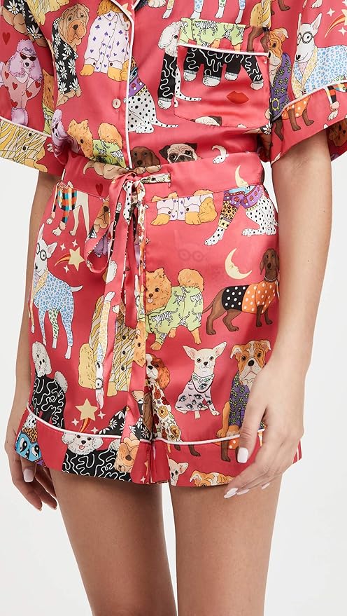 Fashion Dogs Short Sleeve Satin Pyjama Set (BF AW25)