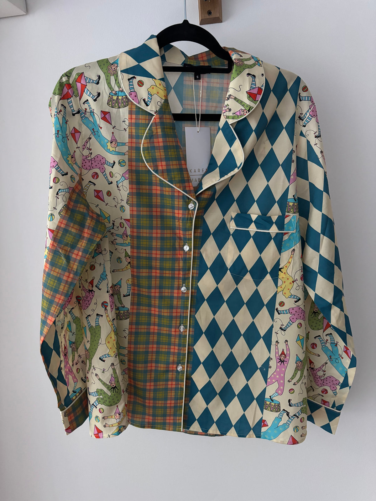 Clowning Around Print Mix Cotton Pyjama Set SALE26