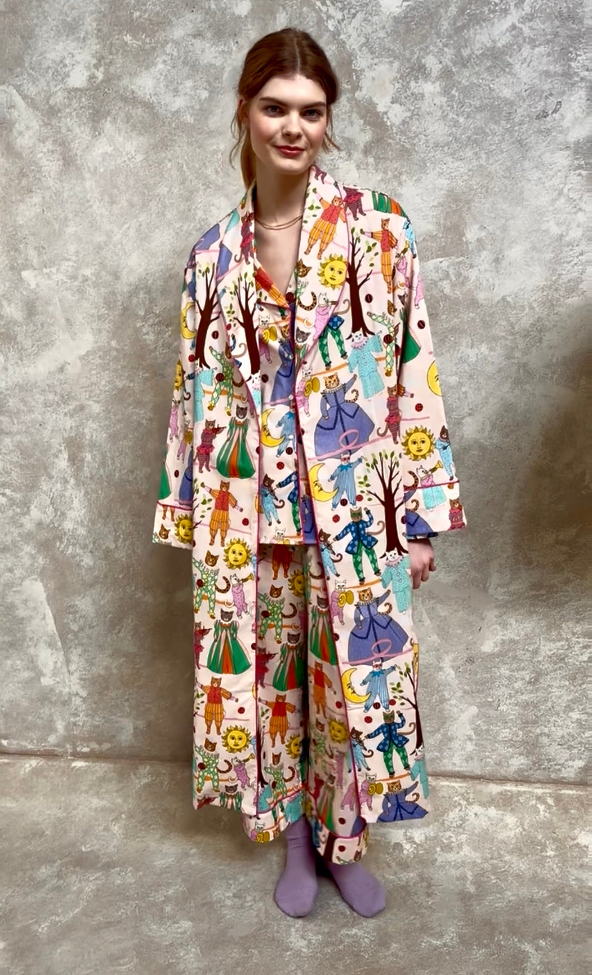 Cat Opera Cotton Robe