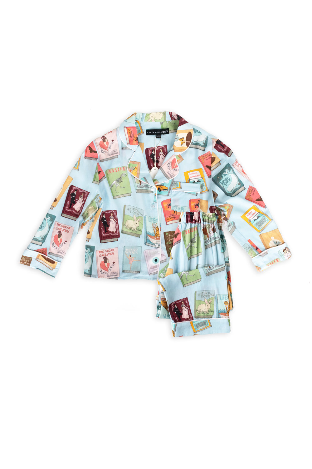 Bookcovers Long Sleeve Kids Blue PJ Set SALE26