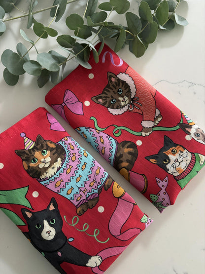 Cats' Christmas Morning napkins
