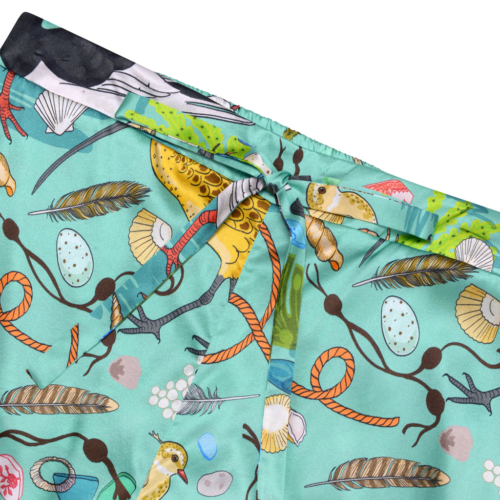 Sea Birds Silk Pyjama Set