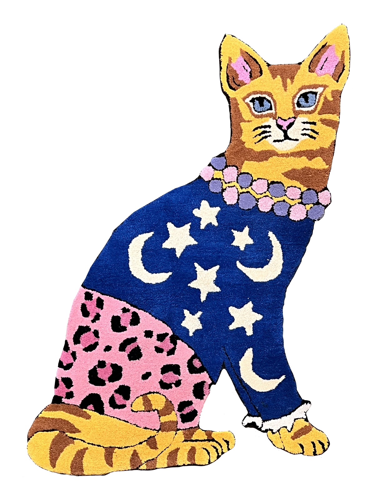Karen Mabon x Courthouse Interiors Stars and Moons Cat Rug