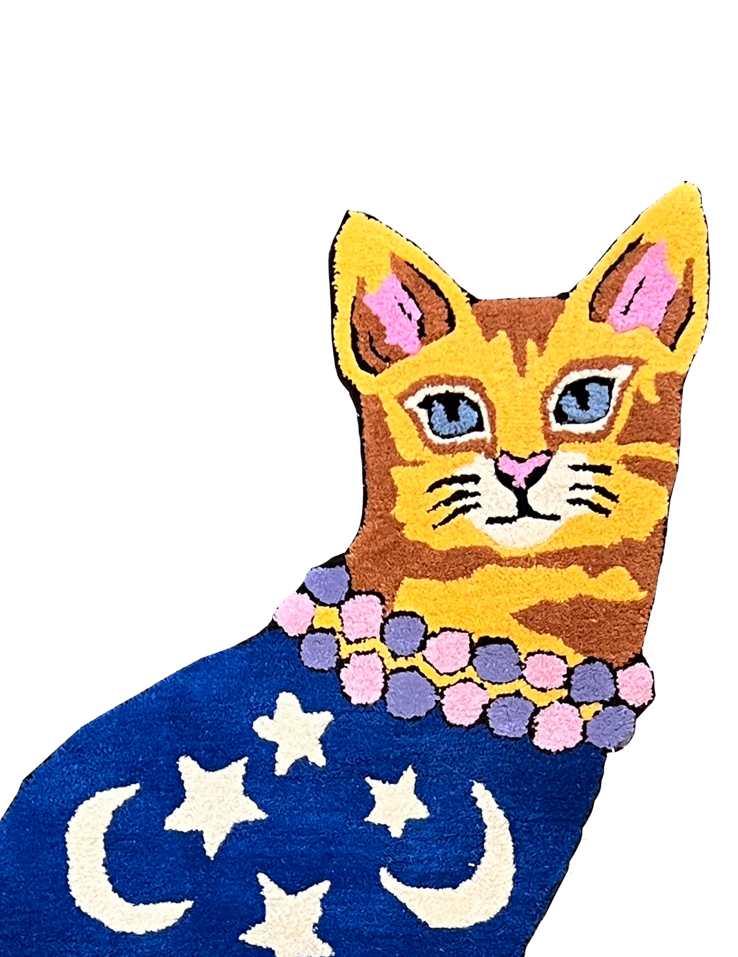 Cat Rug | Stars and Moons | Handmade Wool Animal Rug | Karen Mabon x Courthouse