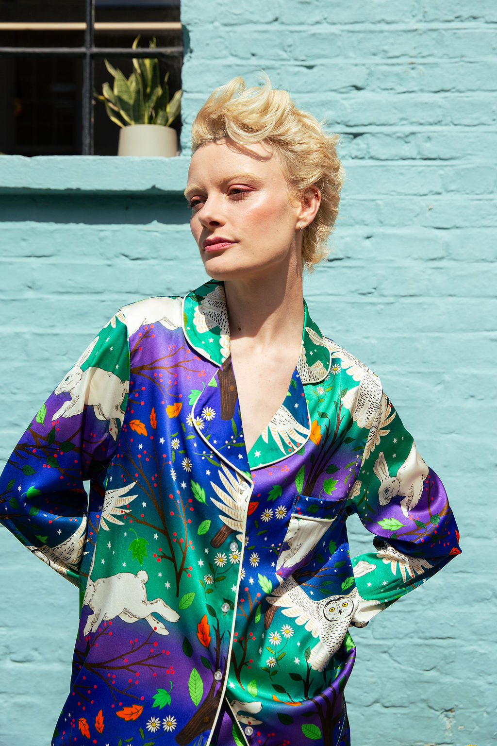 Northern Lights Silk Pyjama Set