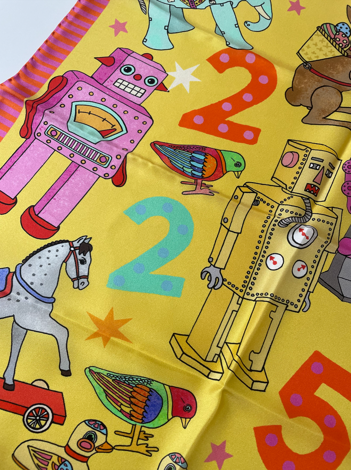 2025 Calendar Silk Scarf | Yellow SALE26