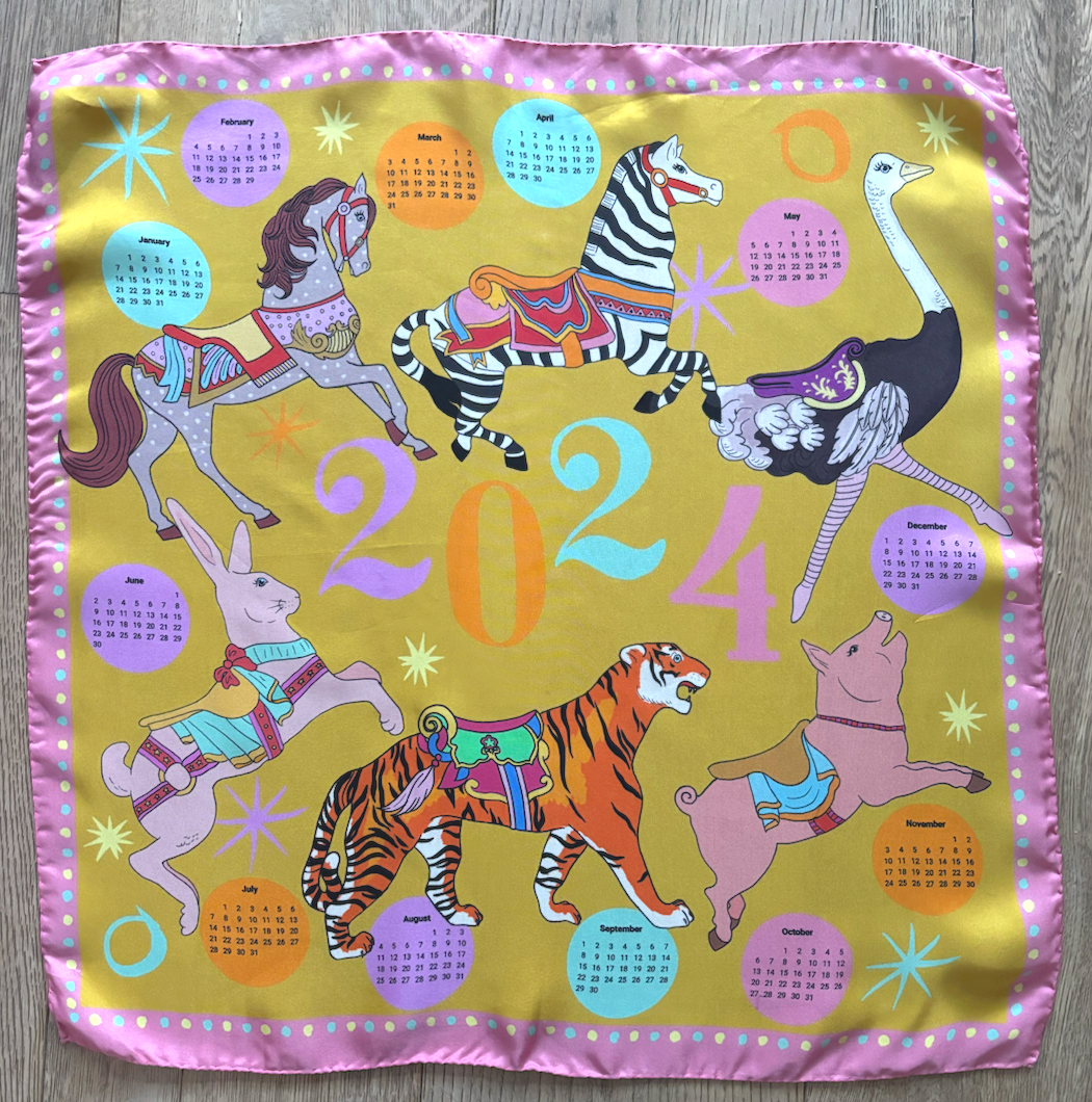 2024 Calendar Silk Scarf SALE26