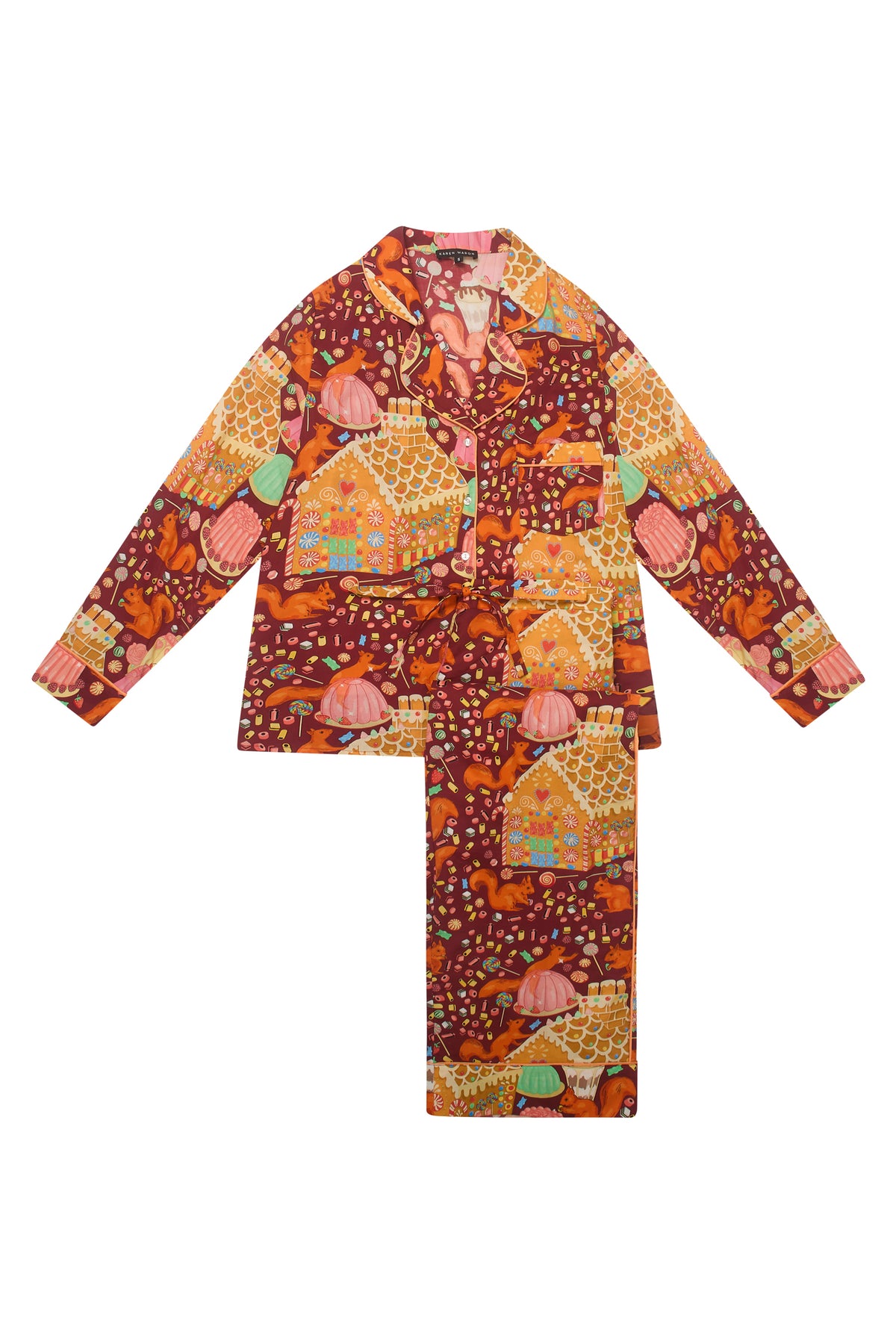 Sweet as a Nut Gingerbread Christmas Cotton Pyjama Set