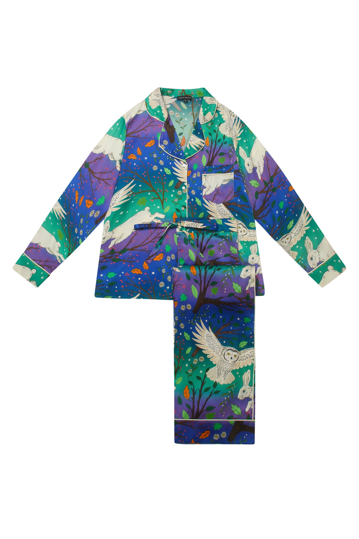 Northern Lights Silk Pyjama Set
