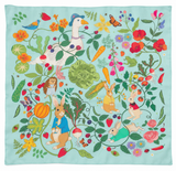 Peter Rabbit Crepe de Chine Oversized Silk Scarf