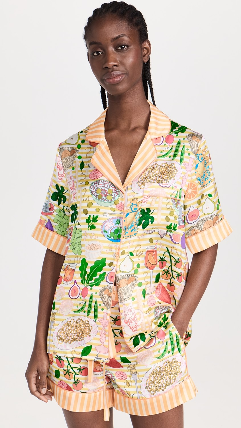 Antipasti Short Sleeve Satin Pyjama Set (BF AW25)