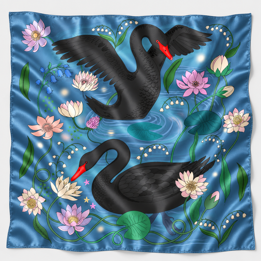 Silk Scarf | Black Swan