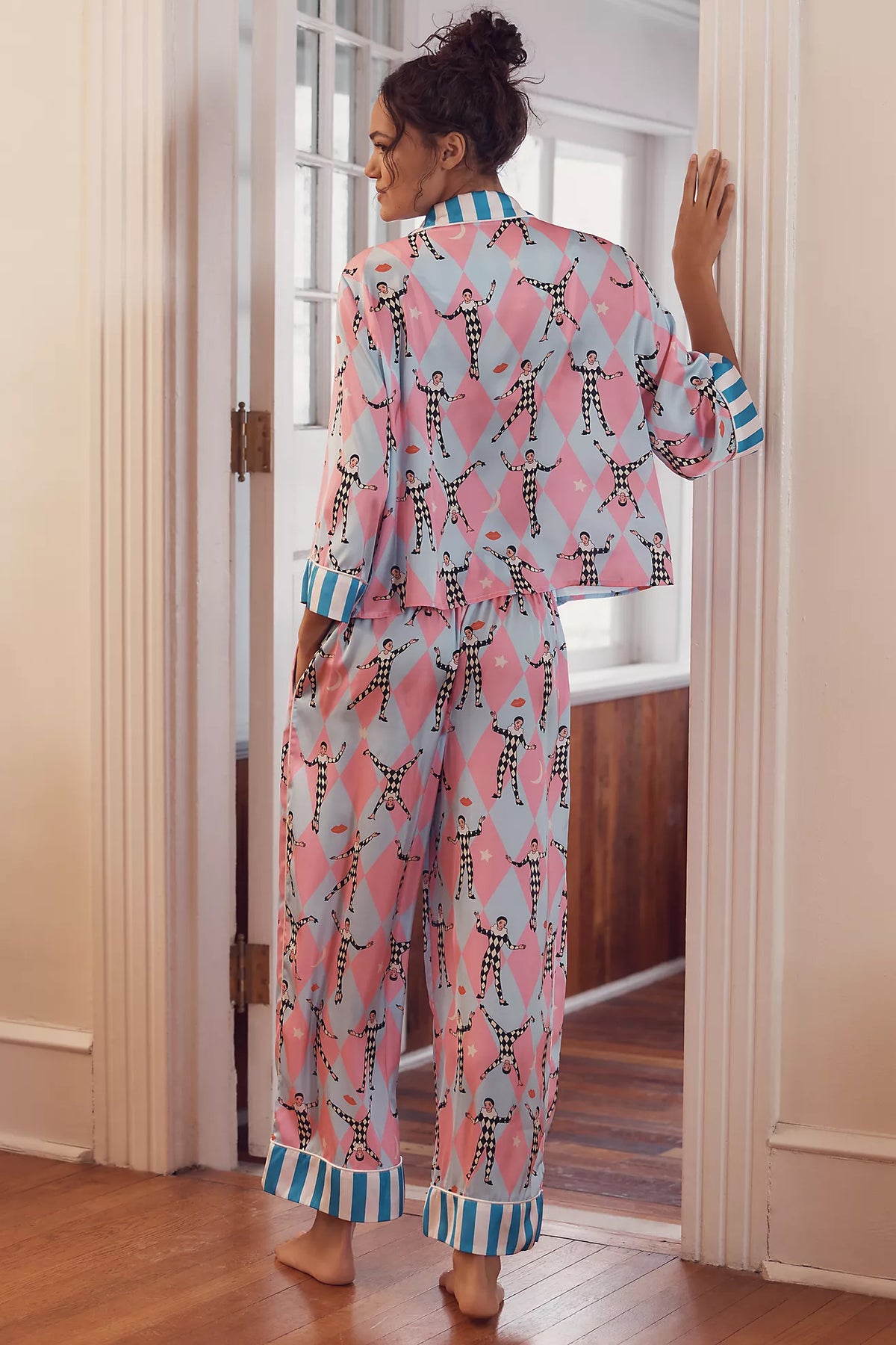 Harlequin Swing Sleeve Satin Pyjama Set (BF AW25)