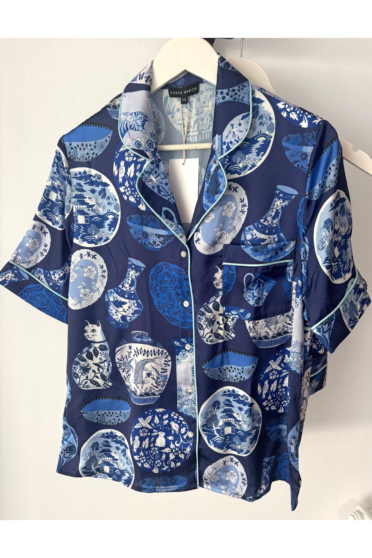 Pottery Short Sleeve Satin Pyjama Set SALE26