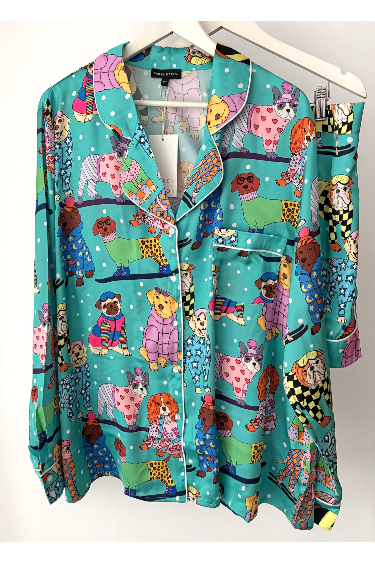 Skiing Dogs SHORT Pyjama Set (BF AW25)