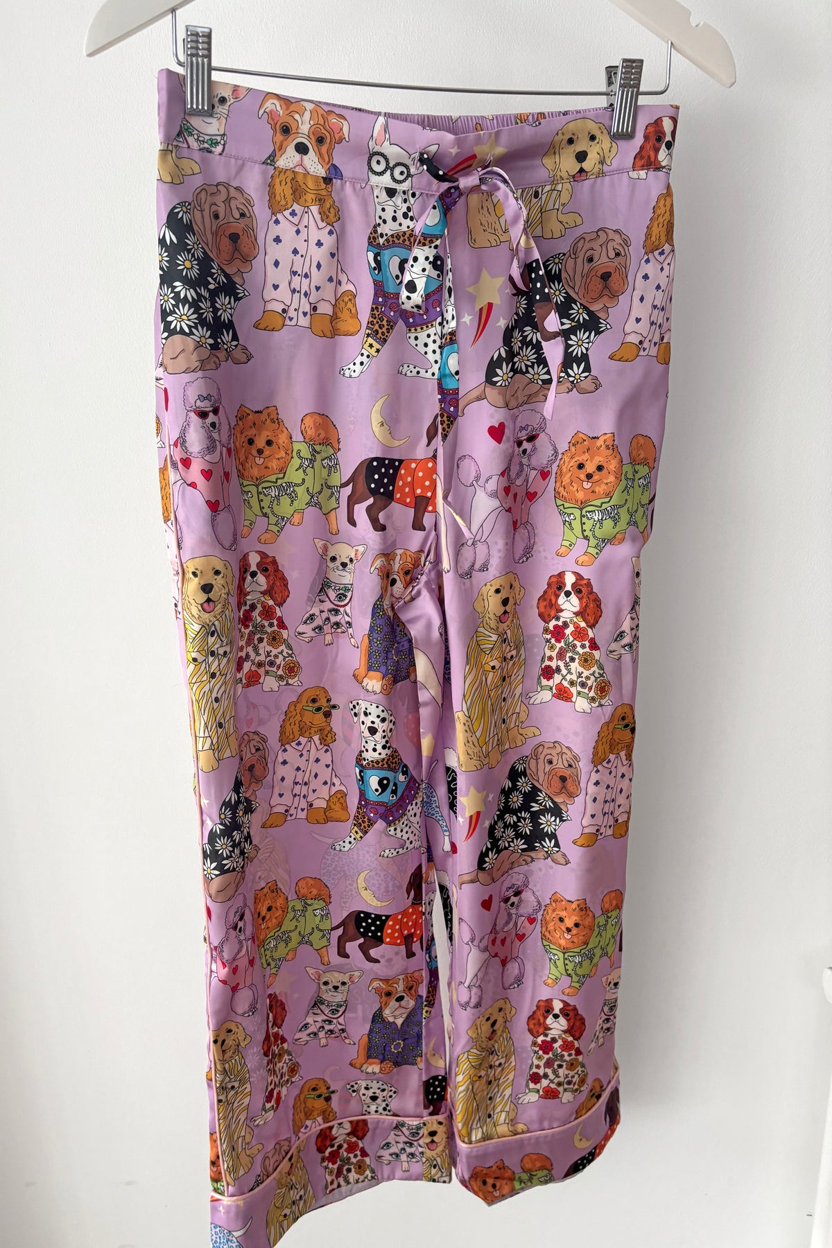 Fashion dogs lilac Satin Pyjama Set (BF AW25)