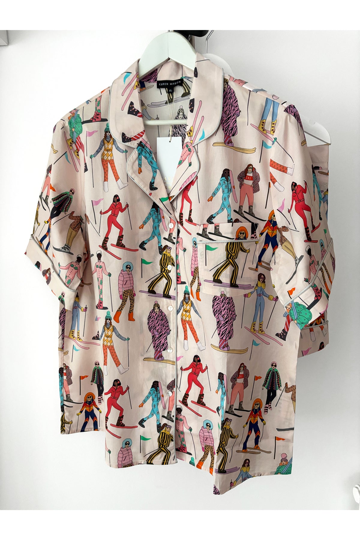 Apres Ski Pale Pink SHORT Cotton Pyjama Set (BF AW25)