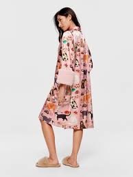 Cat Cafe Peter Karen Mabon x Alexander Satin Robe SALE26