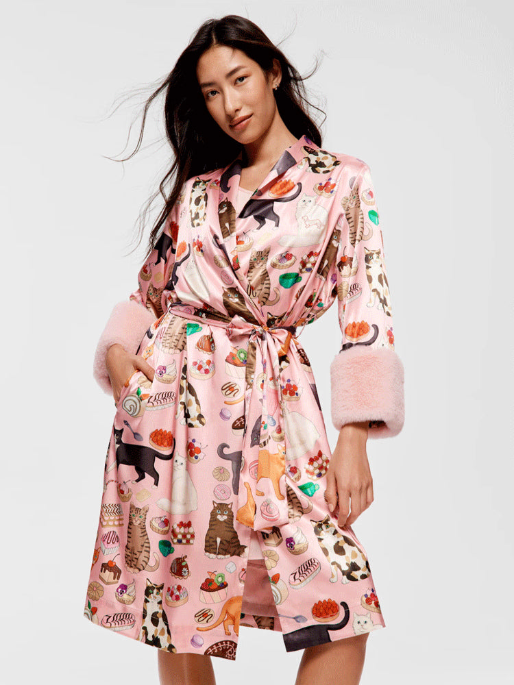 Cat Cafe Peter Karen Mabon x Alexander Satin Robe SALE26