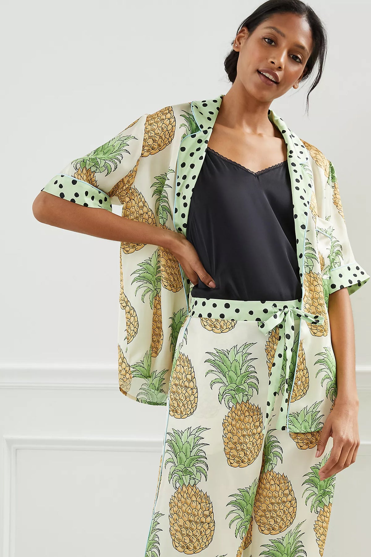 Pineapple SHIRT ONLY Satin Pyjama Set SALE26