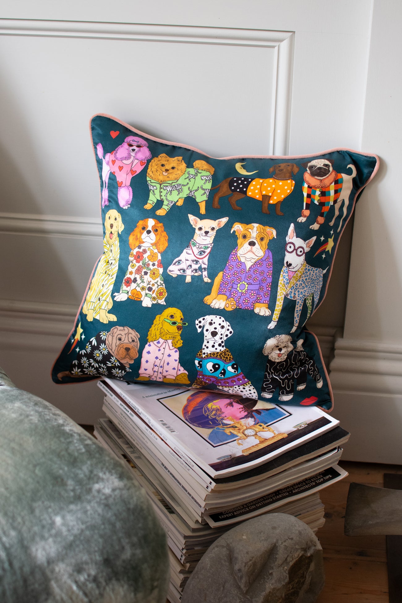 Cushion covers with dogs on discount